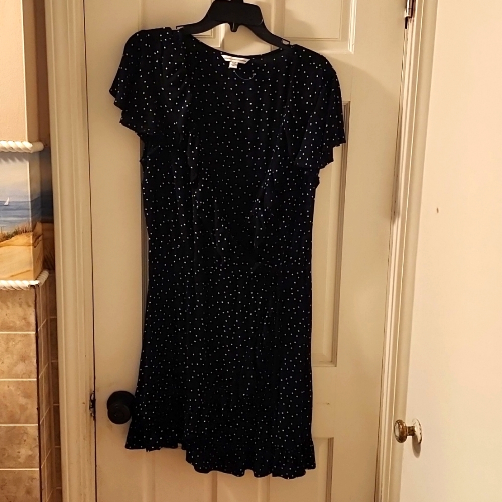American Eagle black polka dot dress